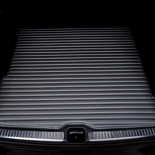 WSYLJX Auto Kofferraummatten für Ford Fiesta MK7 ZETEC (2012 2013 2014 2015 2016 2017), Antirutsch Leder Kofferraumwanne Cargo Teppich Wasserdicht Kofferraum Schutzmatten Zubehör,A-Black