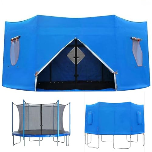 Csafyrt Couvercle de Trampoline de 8 Pieds, Tente Trampoline en Tissu Oxford imperméable avec fenêtre et puits lumière, canopée avec Fermeture éclair et bracele