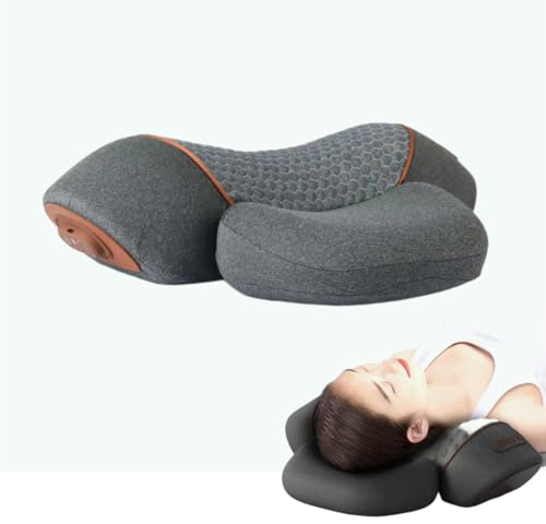 3-in-1 Elektrische Nackenmassagegerät – Sofortige Schmerzlinderung, Natürliche Halskrümmungs-Wiederherstellung & Stressabbau – Ideal für Büro, Zuhause & Familien (Massage, Dehnung & Wärmetherapie)