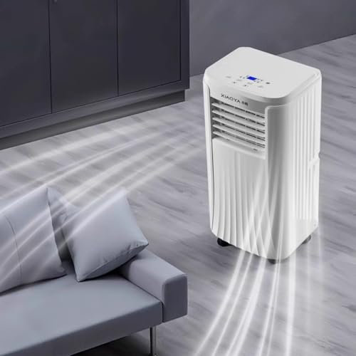 Aire Acondicionado Sin Unidad Exterior Silencioso 2 Velocidades De Viento Ac Portatil Temporización 24 Horas Con Ruedas Universales De 360° Y Control Remoto(33.4 * 32.8 * 69cm)