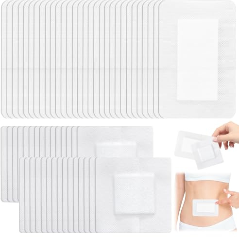 60 Pcs Duschpflaster Wasserfest Wasserdichte Pflaster Duschpflaster Groß Wasserdichtes Pflaster Wundpflaster Wasserfest Zum Schwimmen, Duschen, Sport Und Als Tattoo-Schutz(15 * 10cm/10 * 10cm)