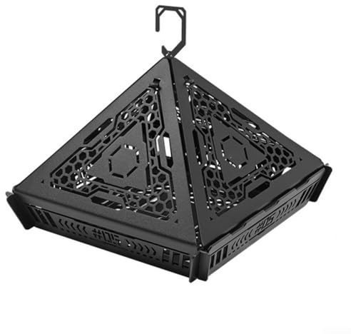 Jotekonoby Pyramiden-Lampenschirm mit Haken, Camping-Laterne, Schatten für Outdoor-Atmosphäre, Leuchtkasten, Edelstahl, zum Aufhängen, dekorativ, tragbar (Abdeckungen)