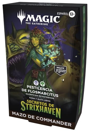 Mazo de Commander de Secretos de Strixhaven, de Magic: The Gathering - Pestilencia de Flosmarcitus (Versión en Español)