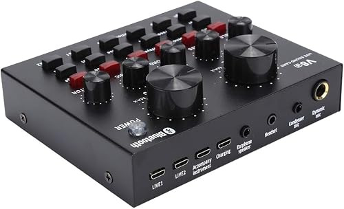 Audio Interface Podcast Equipment Bundle, focombance All-in-One Live Mixer Audio Streaming Podcast Microphone Studio Condenser Mic Kit Gaming PC Phone Karaoke Recording Card Sound Live Voice Changer