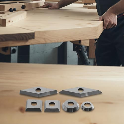 Set di inserti in carburo per tornio per legno, inserti indicizzabili, punta in carburo, lavorazione del legno, 11 x 11 x 2,0 mm e 10 x 30 mm, con viti e chiave inglese