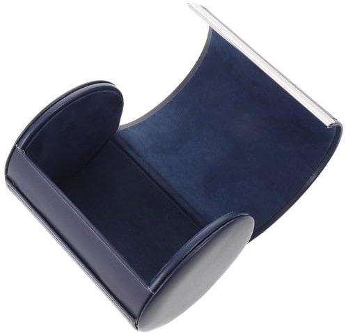 WRITWAA Magnetisches Krawattenetui im Zylinderförmigen Design aus Pu Leder Runde Krawatten Organizer Kasten Schützendes und Tragbares Reiseetui für für Geschäftsreisen