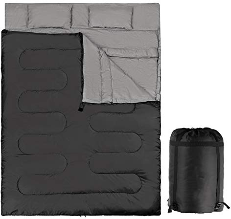DREAMADE Doppel-Schlafsack, 2 in 1 Outdoor Schlafsack, Doppel Deckenschlafsack, Sommerschlafsack 2er Schlafsack, Doppel Schlafsäcke für Caping Outdoor Wandern Reisen