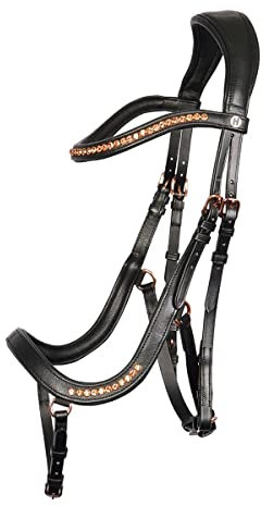 Harry's Horse Trense Roségold Anatomic - Pony - Schwarz-Gold
