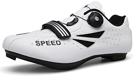 Webrosistol Chaussures SPD VTT Adulte Hommes Femmes Respirant Cuir Supérieur Chaussure Velo Route Antidérapantes Nylon Semelle