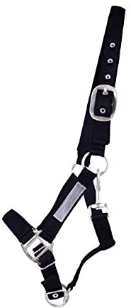 ARBO-INOX Halfter Sicherheitshalfter mit Klett 2-Fach verstellbar (Cob Vollblut, Schwarz)