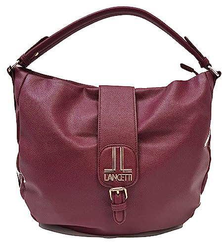 Before by Luigi Benetton Borsa Donna LANCETTI Sacca Mezzaluna Grande a Spalla ART: LL22W-104-3 LINEA ISAURA Dimensioni 39 X 28 X 15 cm (BORDEAUX)