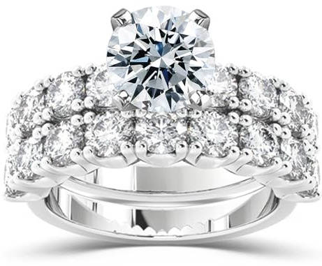 Molioaki Verlobungsring Damen Silber 925 Silberringe Eheringe Ringe Frauen Diamantring 1.5ct 5A Zirkonia ring mit Geschenkbox Trauring Ehering Verlobung Hochzeit Geschenk