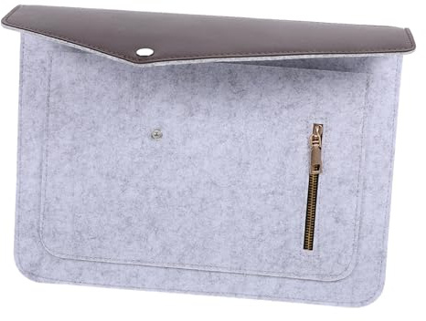 OSOLADY Mjuk Laptopväska - 11 Grå Fickfodral Reptålig Och Stänksäker Laptopväska För Affärer Universitet Och Resor