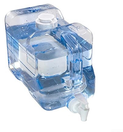 MeevrgR Dispensador de agua de plástico reutilizable para MeevrgR con grifo, diseño que ahorra espacio, capacidad generosa de 3 a 7,5 litros para reuniones de refrigerador (5,7 L)