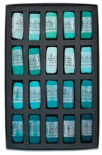 Jack Richeson Pastelli morbidi arrotolati a mano, gesso, verde turchese, 1 pezzo (confezione da 1)