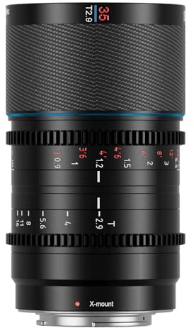 SIRUI Saturn 35mm T2.9 1.6X Objectif anamorphique Plein Cadre en Fibre de Carbone, Objectif Le?ger pour Le cine?ma (X Mount Blue Flare)