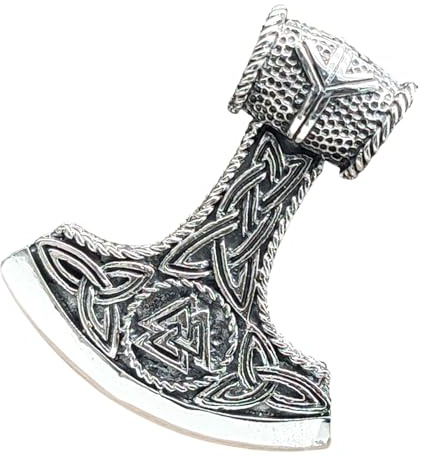 Kiss of Leather 382 - Colgante de martillo de Thor, plata de ley 925