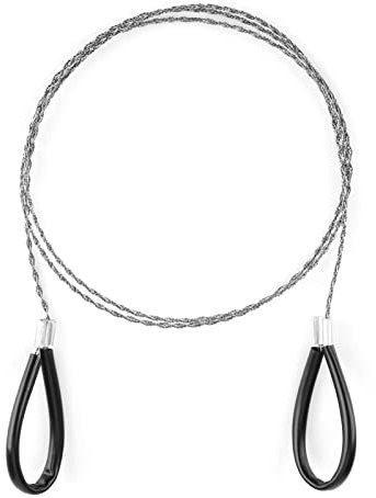 Sierra de alambre, motosierra de bolsillo, motosierra de mano giratoria de 360 grados para viajes de emergencia al aire , herramienta de supervivencia para acampar al aire