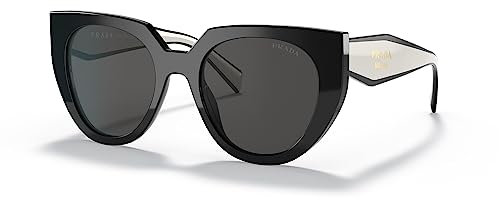 Prada 0PR 14WS Occhiali, Nero/Grigio Scuro, 52 Donna