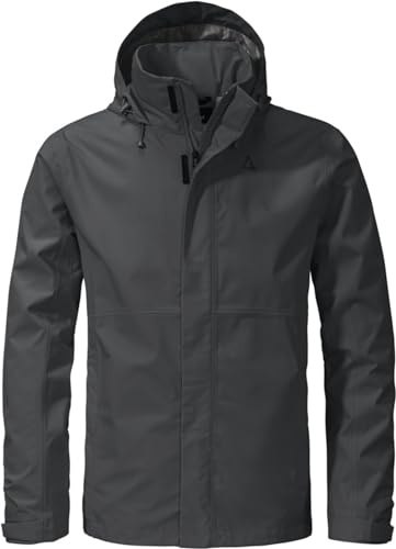 Schöffel Gmund M - Chaqueta Impermeable para Hombre, Cortavientos, Transpirable, Chaqueta de Senderismo con Capucha Plegable