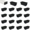 HJYZY Tapón de plástico rectangular para tubo de 40 mm x 20 mm, color negro, tapa de extremo de poste, deslizante para mesa, silla, estante, tapón de inserción, 30 unidades