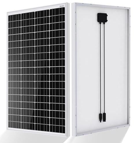 ECO-WORTHY Panneau Solaire 170W 12V Monocristallin | avec Cadre en Aluminium,Hors Réseau Haute Efficacité,Idéal pour Caravane, Camping-car, Bateau, Jardin,Camper Van Trailer
