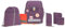 LÄSSIG 7-teiliges Schulranzen Set Kinder/School Set Boxy Unique purple