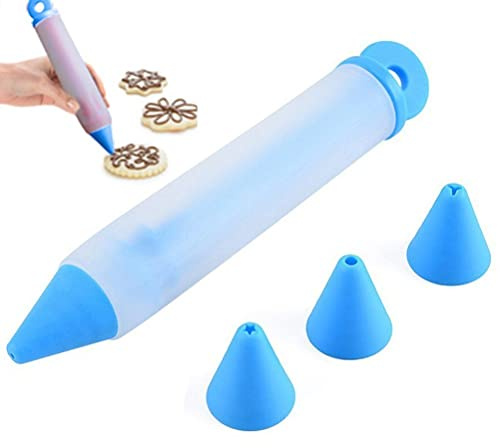 Cake Decorating Pen Silicone Food Writing Pen Cookie Cream Pastry Decorating Pen Kit Reusable Diy Baking Tool