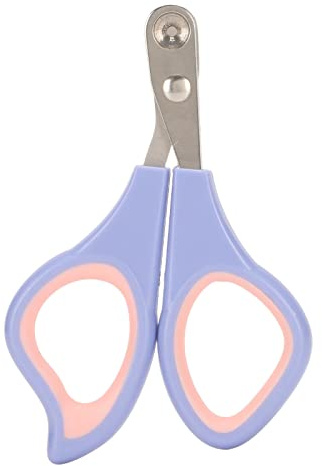 Professional Pet Nail Clippers and Trimmer, Pet Claw Scissors for Cats, Dogs, Rabbits & Small Animals, Stainless Steel Cat Claw Clippers Scissors Suitable for Puppies Kittens Avoid Over(Purple Pink)