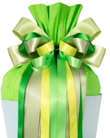 BOFUNX Schultütenschleife Grün Schultüte Schleife Zuckertütenschleife für Jungen - 60×20cm Schleife Schultüte Zuckertüte Deko Schulanfang Einschulung Deko