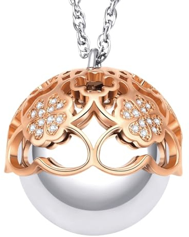 Dada Gioielli - Protection et amour pour les futures mamans - Collier bola de grossesse appelant les anges - Pendentif scintillant - Cadeaux pour femmes enceintes