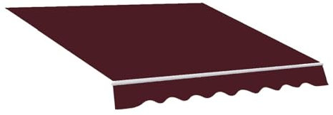 Brauner UV-beständiger Sonnenschutz, Stoff, Baldachin, Markise, Abdeckung für Terrasse, Unterstand, verschiedene Größen, mit Volant vorne