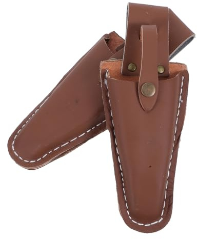 YARNOW Funda de Cuero para Tijeras de Podar de Jardinería, Protección Resistente para Podadora de Jardín, Tamaño Estándar, 2 Piezas, Uso en Herramientas Manuales y Eléctricas