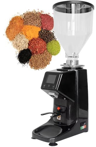 vnmudzeo Molinillo De Café EléCtrico De Muelas Planas De 200 G/500 G, con 19 Ajustes De Molienda Precisos, Pantalla Digital para Cafetera Expreso Comercial De 200 W,Black-1500ml