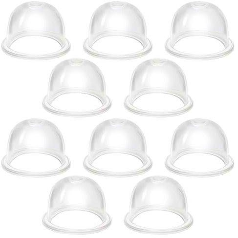 JEYORZY 10 Stück Transparent Primer Pumpe, Vergaser Zündkapsel Primerbirne, Kraftstoffpumpe Primer Vergaser, Primer Birne Pumpe Zündkapsel für Kettensäge Motorsägen Blowers Trimmer Freischneider, 22mm