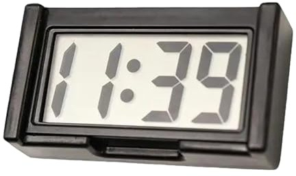Reloj de Coche con Pantalla LCD Resistente a Altas Temperaturas,Reloj de Coche a Prueba de Golpes,Horario LCD Adhesivo,Horario Digital Portátil,Rango de Temperatura: -30℃ a +70℃ Tokaneit