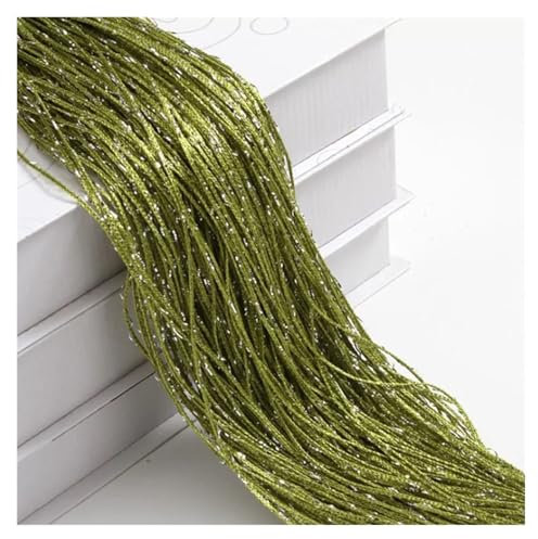 KJBDQQH Cortinas De Cristal Cortina de Cristal con línea de Destello, Hilo de Borla Brillante, Cortina de Puerta, Divisor de habitación de Ventana, decoración del hogar, 200x100 cm(Grass Green)