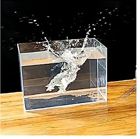Acryl Requisiten Shooting Tray, Acryl-Fotografie-Wassertank-Display-Schaukasten-Aufbewahrungsbox 3mm dick 30x(10-30) x30cm Mehrere Größen(30x10x30cm(11.8x3.9x11.8in))