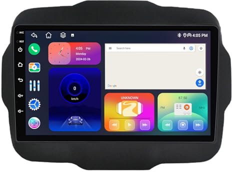 Android 14 2 Din Car Radio Stereo For Jeep Renegade 2014-2020 9 Inch Touchscreen Car Radio Car Accessories Multimedia Video Player Support Wifi FM Bluetooth Steering Wheel Control(H 4Core 1+32G)