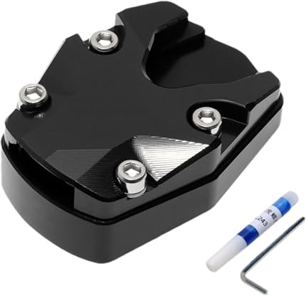 Moto Kickstand Pad, Aluminiumlegierung Hohe Festigkeit Kickstand Pads Platte, Rutschfest Motorradständer Fußplatte, Motorrads Seitenständer Verlängerung Pad