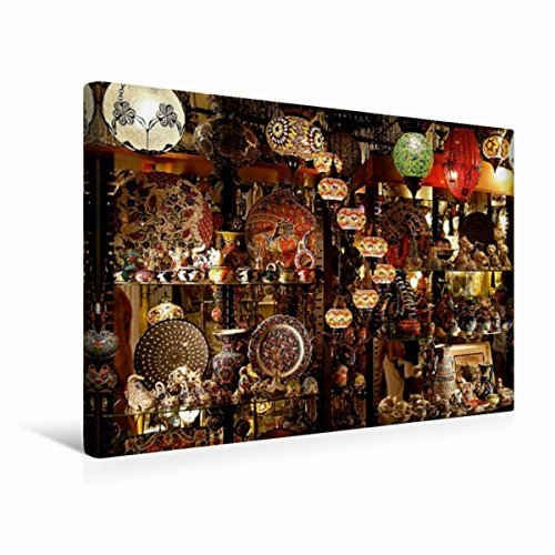 Premium Textil-Leinwand 45 x 30 cm Quer-Format Istanbul - Souvenir-Shop | Wandbild, HD-Bild auf Keilrahmen, Fertigbild auf hochwertigem Vlies, Leinwanddruck von Michael Herzog