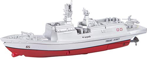 Invento just Play - RC Mini Battle Ship, kleines Schlachtschiff, Wasserspiele Badewanne Schiff mit Fernsteuerung 2-Kanal 2.4 GHz, Pool, Schwimm Boot ferngesteuert für Kinder, Spielzeug ab 8 Jahre