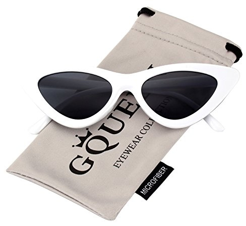 GQUEEN Vintage Katzenauge Sonnenbrille Damen Cateye Retro 90er | Leicht,Verdrehfreies Design,Autofahren,Reisen,Laufen,Golfen,Angeln