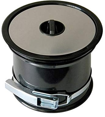 Poubelle de plan de travail - couvercle inox - Décor : Inox/Noir - ITAR