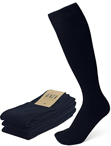 4 Paia Calze Lunghe Uomo Blu in Cotone Calde e Confortevoli - Made in Italy - Confezione da 3, 4 o 6 PAIA (KIZICalze) (Taglia 40-42, 4 Paia Blu)