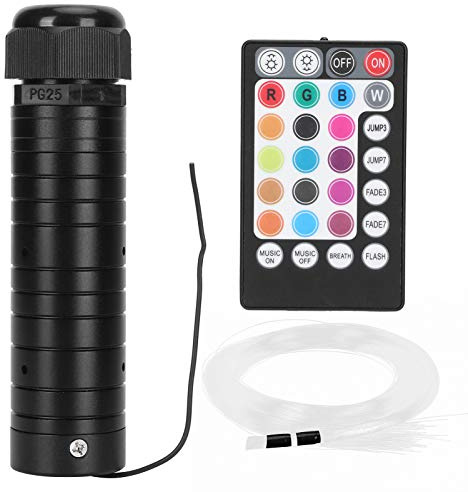 Auto LED Glasfaser Licht modifiziert Decken-Kit 12V RGBW Sternbeleuchtung Sternenhimmel für Party Music Festivals Bluetooth APP | LED Sternenhimmel mit Bluetooth-App und Fernbedienung für Partys 17 Farben, klanggesteuerte Lichtshow