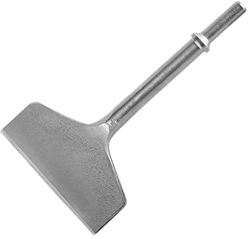 Firecore 4-inch Wide Air Chisel Bit, 0.401 Inch Shank Tile & Thinset Scaling Chisel Thinset Scraper Wall and Floor Scraper Tile Remover Work with Air Hammer (4 X 7.5)
