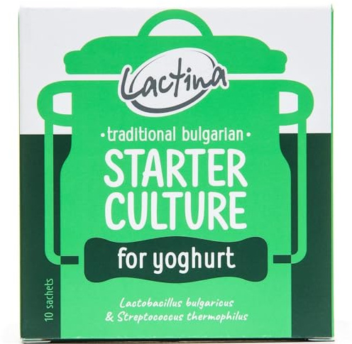 Lactina Bulgarisches Joghurtferment Starterkulturen für 10 Liter Naturjoghurt zum Selber Machen Naturale Joghurtkulturen Lactobacillus Bulgaricus