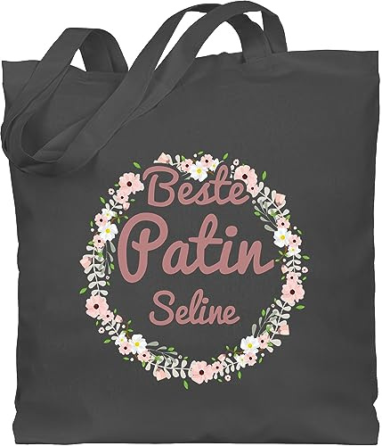 Geschenk mit Namen personalisiert by Shirtracer - Baumwolltasche - Beste Patin - Patentante Taufpatin