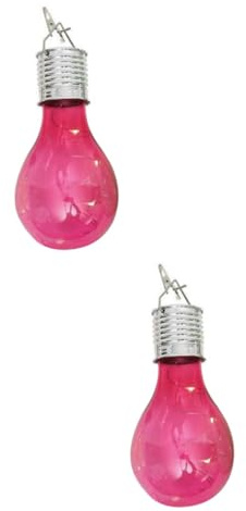 OSALADI 2pcs Solar Light Bulb Outdoor Solar Hanging Light Bulb for Home Garden Camping Hiking Hurricane Supplies